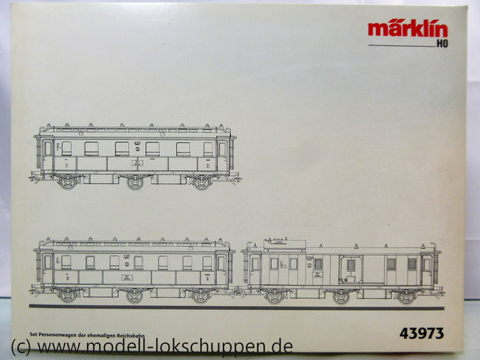 Märklin 43973 Wagen-Set ´Oldtimer-Personenzug´ Dreiachsige Personenwagen der DRG 