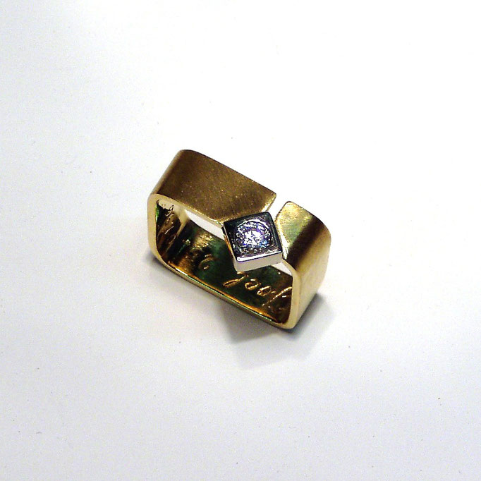 Herrenring Gold 750 Brillant