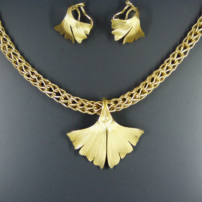 Kettenclip Ginkgoblatt Gold 750
