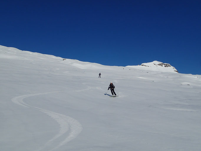 Beau et grand ski sur le Désert de Platé