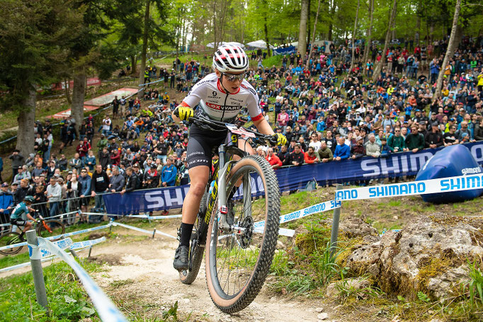 Nina Benz beim Weltcup in Albstadt 2022 © 2022 EGO-Promotion, Niklas Hartmann