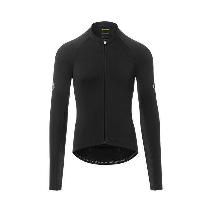 Giro-chrono-elite-ls-jersey-mens-road-apparel-black-ghosted-front