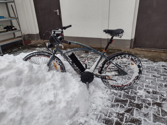Pendix-Rad im Schnee