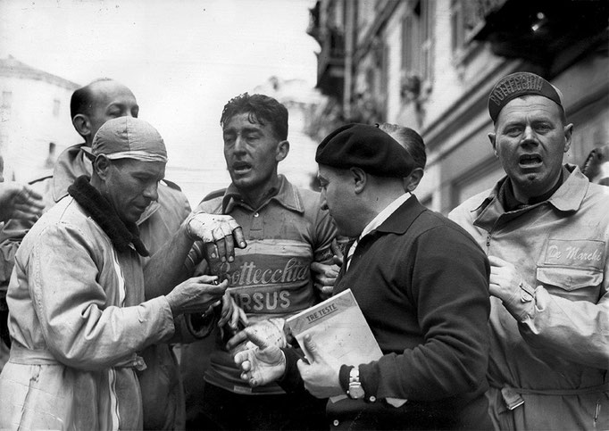 Emilio De Marchi and Bobet at Sanremo 1951