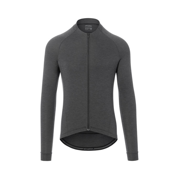 Giro-new-road-ls-jersey-mens-road-apparel-charcoal-heather-ghosted-front