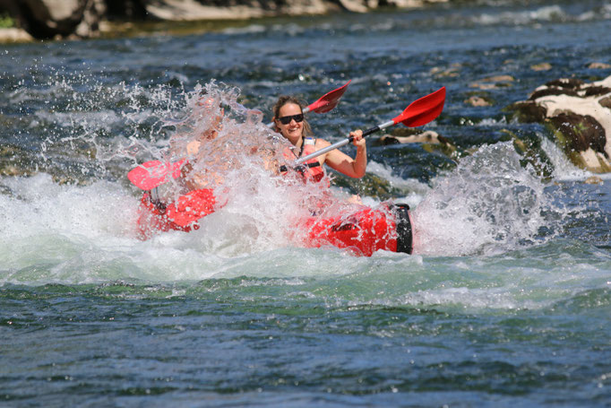 Parcours canoë sportif en Ardèche