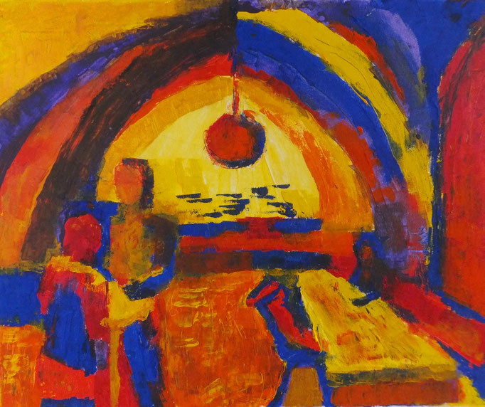 Johanna Schott // Gewandhauskeller Braunschweig // Acryl auf Leinwand // 40 x 50 cm // 2017
