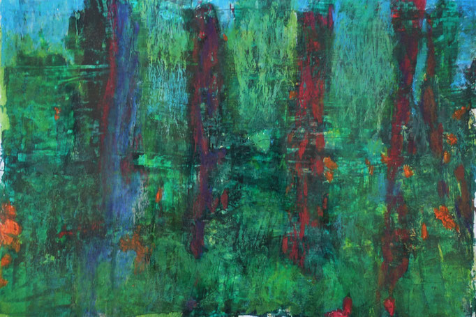 Johanna Schott // Baumstämme // Acryl auf Papier // 29,7 x 42 cm // 2020
