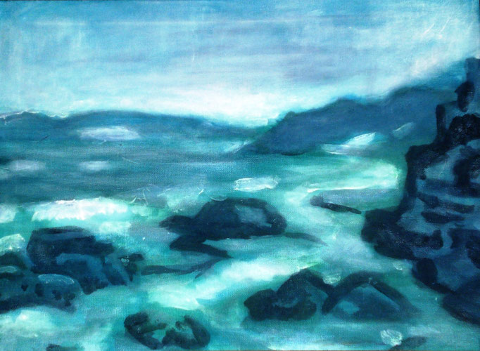 Johanna Schott // Meer // Acryllasurtechnik auf Papier // 30 x 40 cm // 2011