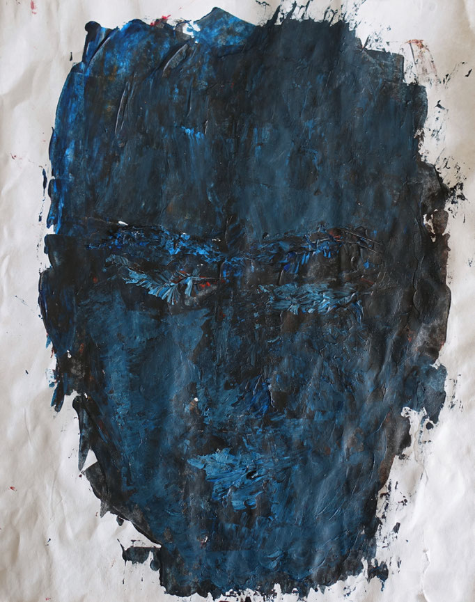 Johanna Schott // Gesicht 3 //Acryl auf Papier // 19 x 23,6 cm // 2020