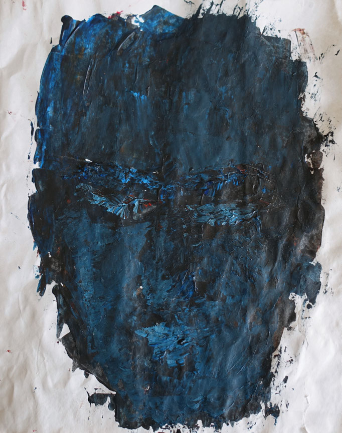 Johanna Schott // Gesicht 3 //Acryl auf Papier // 19 x 23,6 cm // 2020