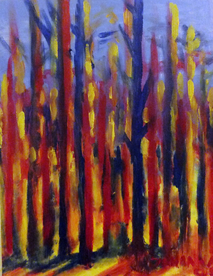 Johanna Schott // Baumstümpfe // Öl auf Leinwand // 30 x 40 cm // 2006