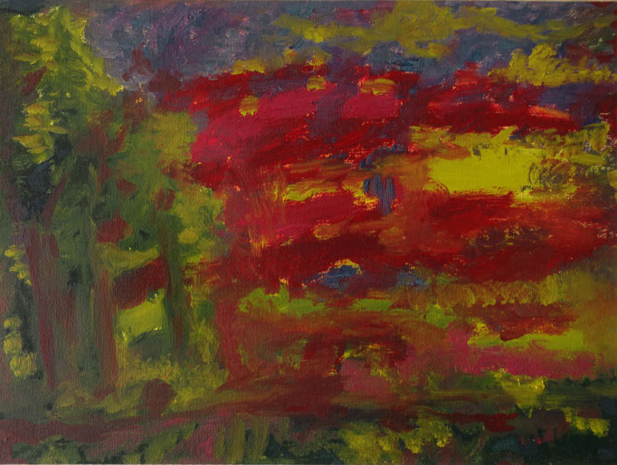 Johanna Schott // Landschaft // Öl auf Papier // 30 x 40 cm // 2003