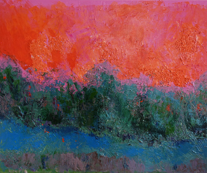 Johanna Schott // Tropischer Morgen // Acryl auf Leinwand // 40 x 50 cm // 2021