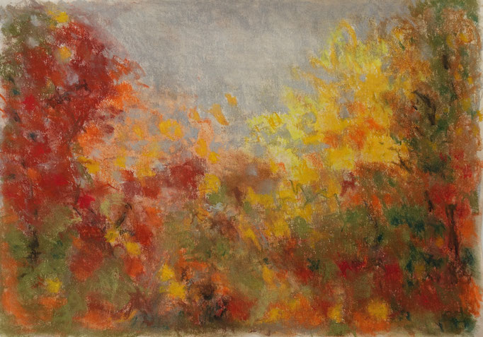 Johanna Schott // Herbstbäume // Pastell auf Papier // 29,7 x 42 cm // 2018