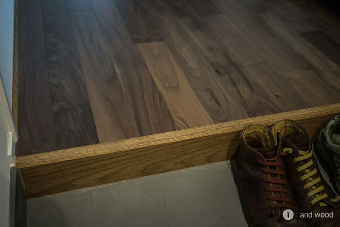 アメリカン ブラック ウォールナット フローリング 幅細 プライウッド マンション リノベ andwood アンドウッド 施工例 6