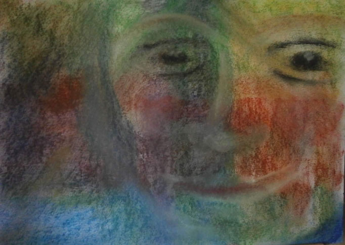 Bild 37, Dämon, A3, Ölpastell