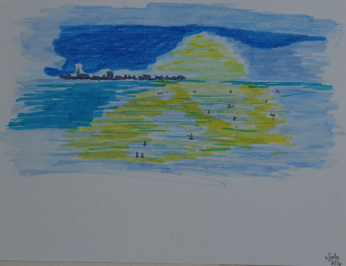 Nr.-L17: Studie zum Licht, Aquarell, A 5, Papier