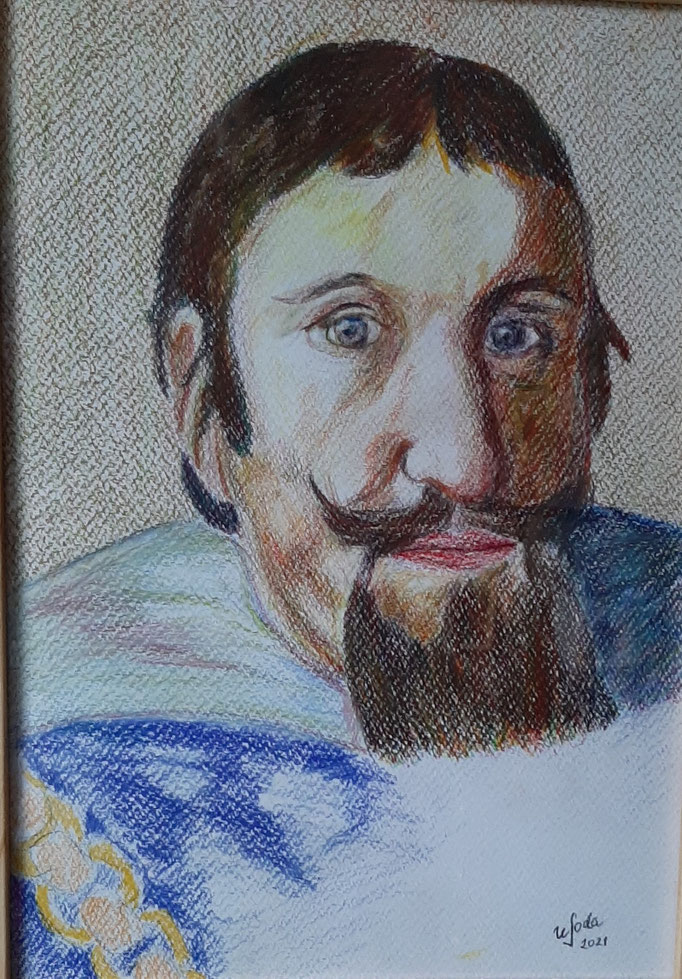 Bild 12: nach Velasces, A3, Ölpastell