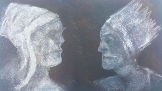 Bild 38, Zwei Bretoninnen, A3, Softpastell
