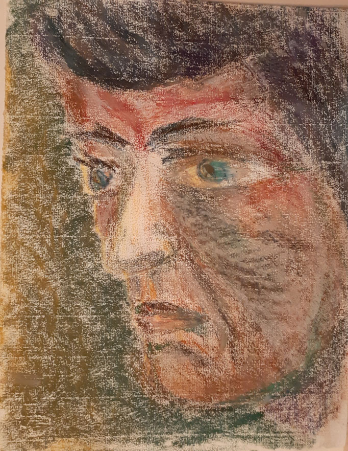 Bild 31, Mannsbild, A4, Ölpastell