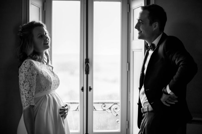 Delphine Grigné, photographe Sarthe, séance couple mariés au château