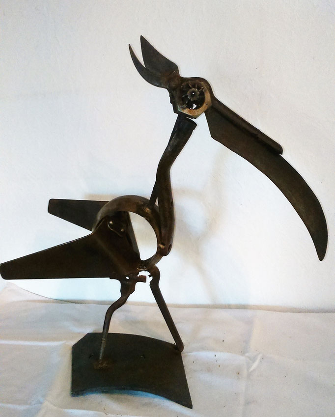 Oiseau fauché h 51 cm  indisponible