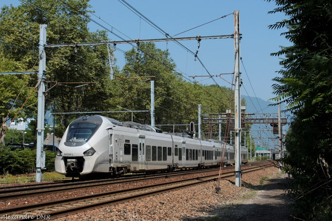 B 84555/56 arrivant à Chambéry après une marche d'essais vers Saint André le Gaz. Chambéry, 16 Juillet 2013