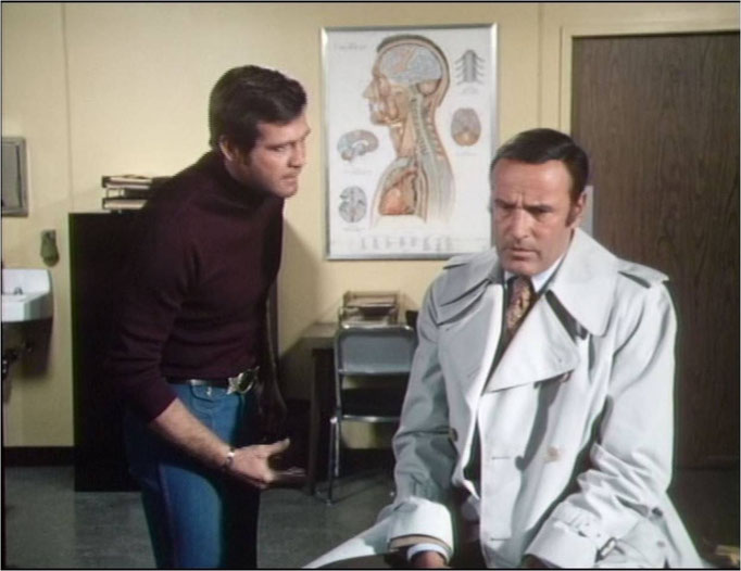 Lee Majors zusammen mit Richard Anderson als Oscar Goldman, diese Szene stammt aus der grandiosen Doppelfolge "Eine Partnerin für Steve