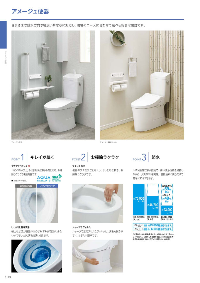 LIXIL製のアメージュという便器とタンクです。