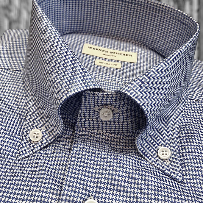 Button-Down-Hemd mit Pepitamuster