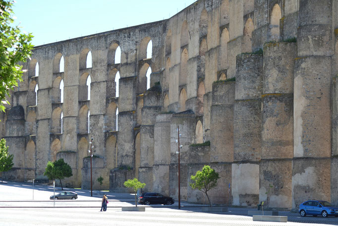 'aquaduct van het zilveren water' , Aqueduto da Amoreira, Elvas, Alentejo, Portugal