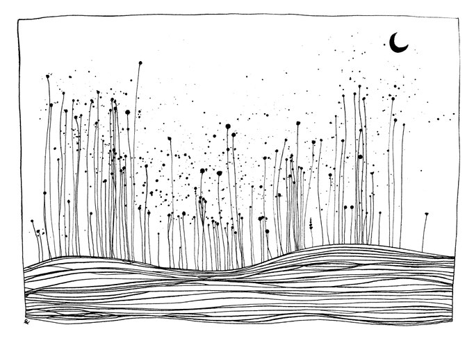 Minimal Moonlight II, 21x29.7cm, 2025