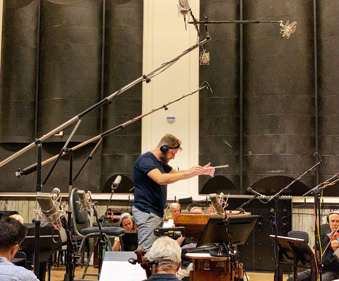 Matthijs Kieboom scoring Van Der Valk @ Smecky Music Studios - Picture Magdalena Miska