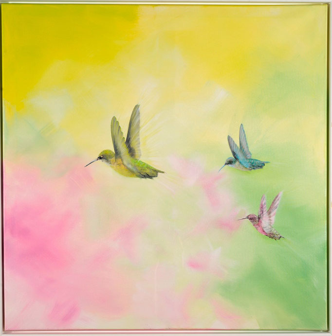 Frühlingserwachen - 80 x 80 - Acryl auf Leinwand 