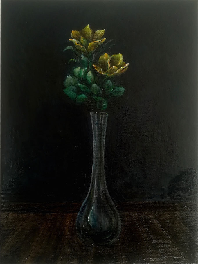 "II VERSATZSTÜCK INNENRAUM", Öl auf Leinwand, 40 x 30 cm, 2018