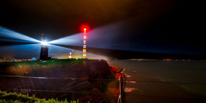 Helgoland - Leuchturm bei Nacht