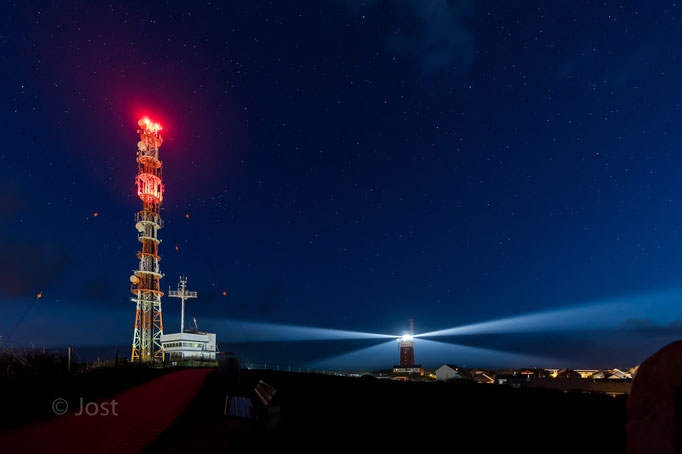 Helgoland - Leuchturm bei Nacht