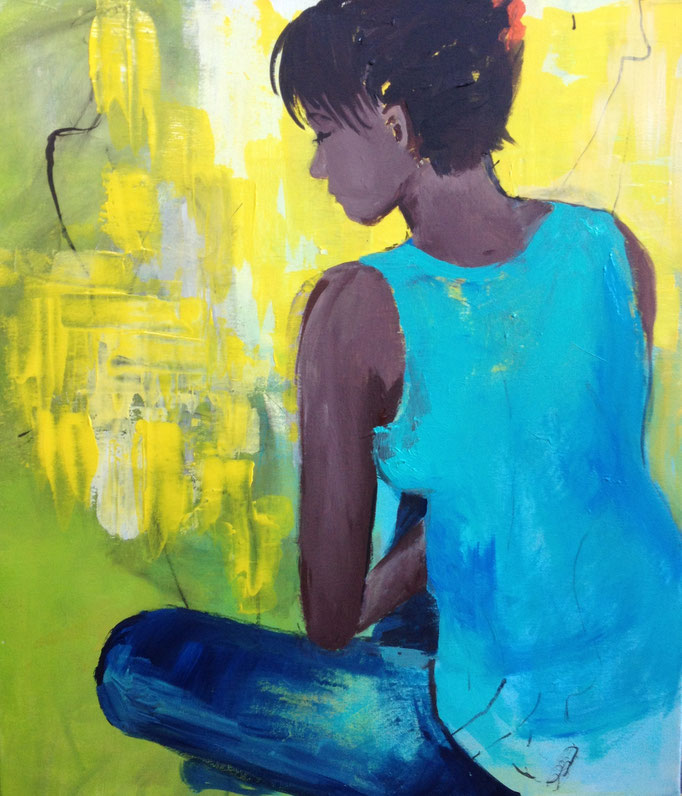 Nachdenklich, Acryl auf Leinwand, 60x70
