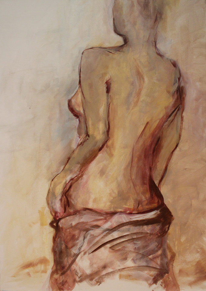 Weiblicher Akt, Acryl auf Leinwand