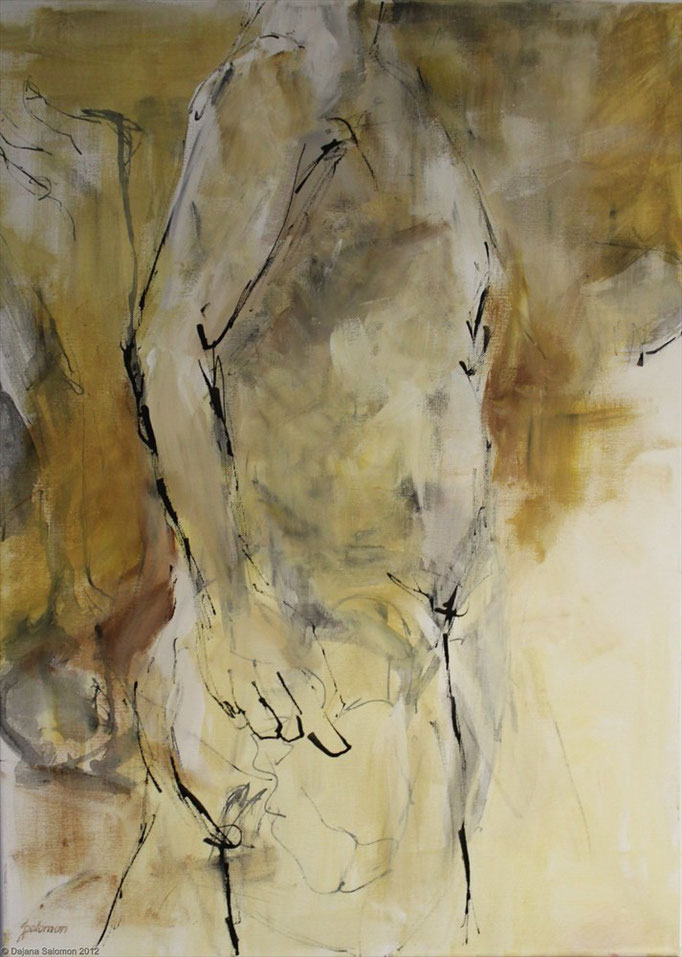 Männlicher Akt, Acryl auf Leinwand, 40x60