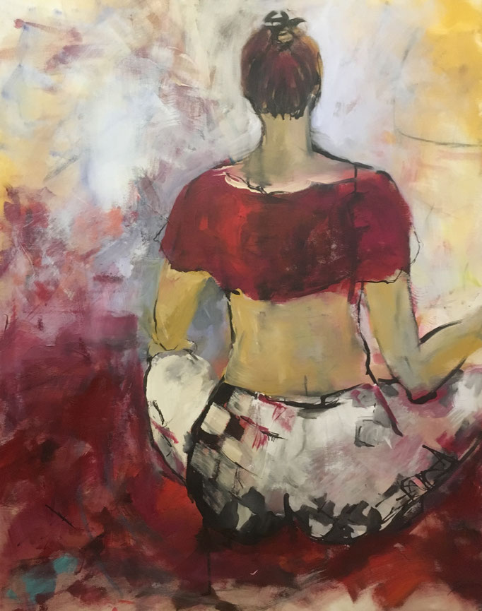 Karriert, Acryl auf Leinwand, 80x100