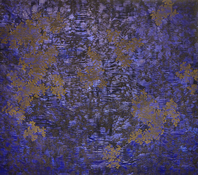 Struktur Blau 5, 2018, 196 x 220 cm