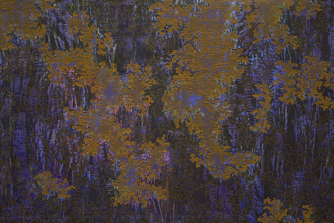 Struktur Blau 7, 2018, 94 x 140,5 cm