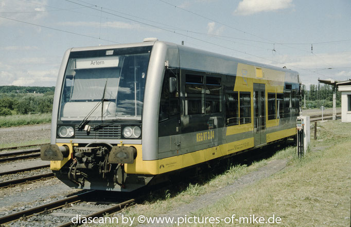 KEG VT 3.04 (Burgenlandbahn) am 29.5.5002 in Naumburg. DWA 1998, Fabriknummer 98-000