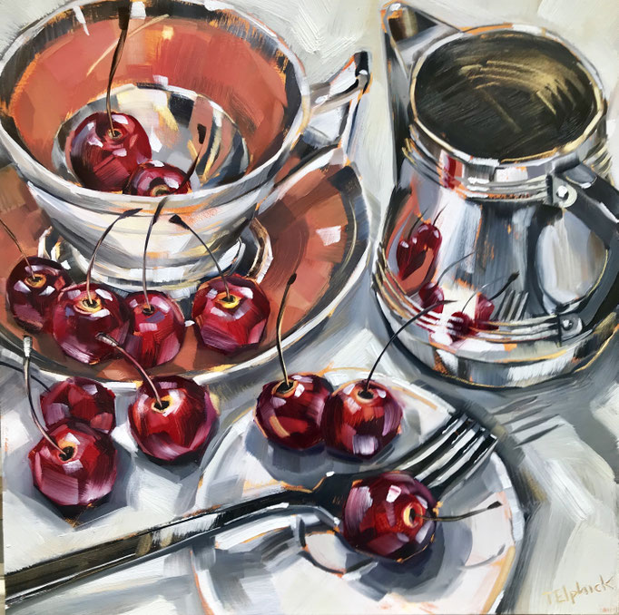 SLO43 Cherry Tea Cup  sold print available   