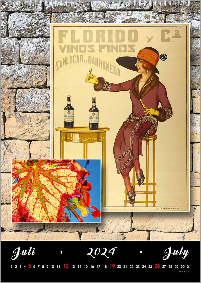 Vintage-Weinkalender.