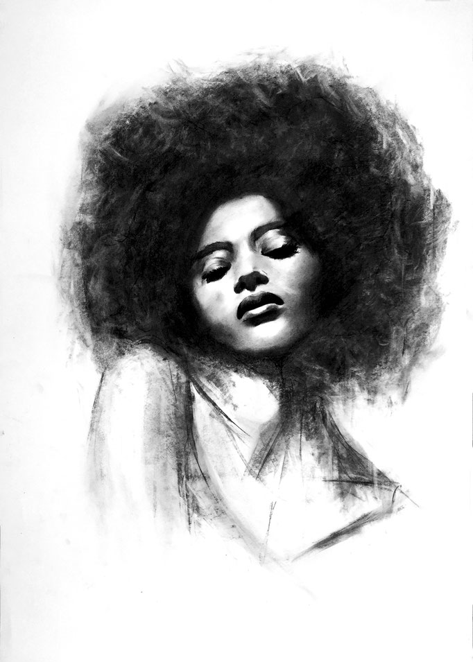 Afrogirl | 59 x 42 cm | Sold