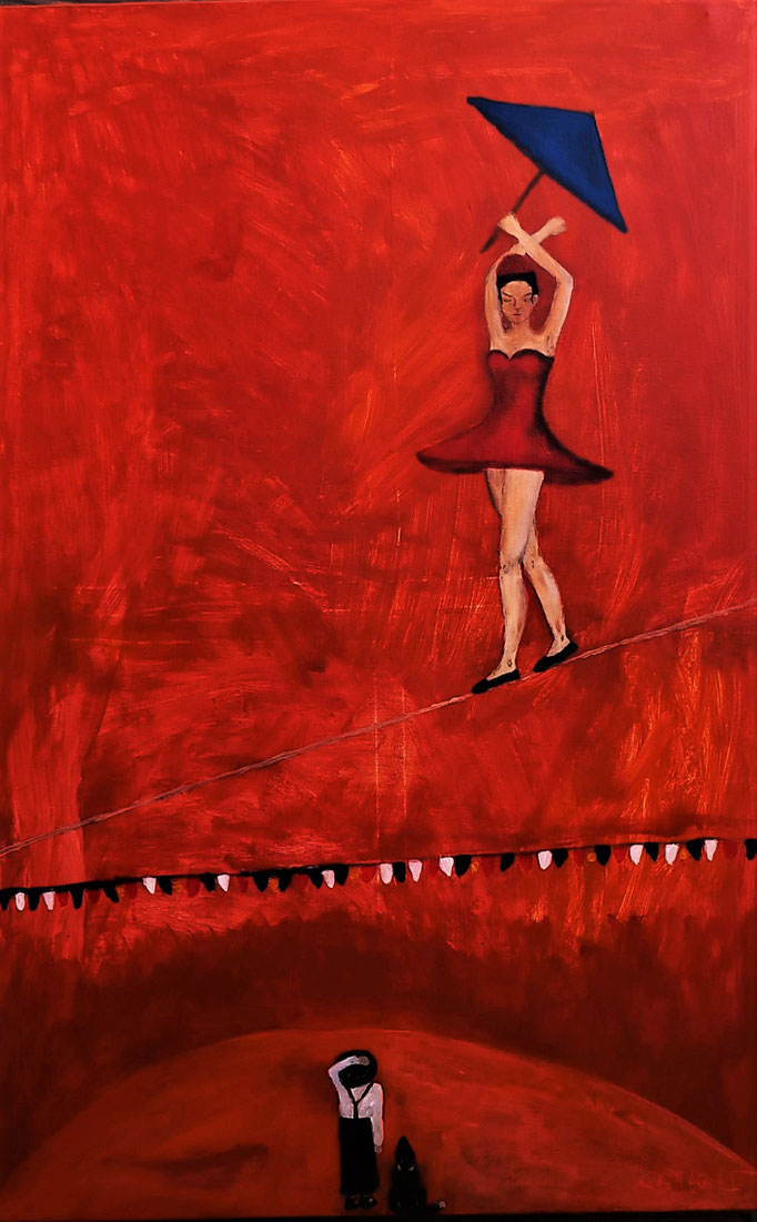 THE TIGHTROPE WALKER   ACRYL AUF LEINWAND   75cm X 115cm