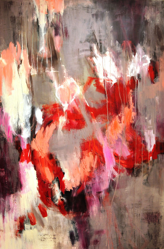 "Ein neuer Tag beginnt" Acryl, Graphit, Marmormehl auf Leinwand H/B 120x80